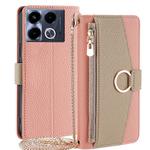 For Infinix Note 40 4G Crossbody Litchi Texture Leather Phone Case(Pink)