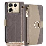 For Infinix Note 40 Pro 4G Crossbody Litchi Texture Leather Phone Case(Grey)