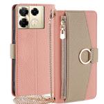 For Infinix Note 40 Pro 4G Crossbody Litchi Texture Leather Phone Case(Pink)