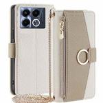 For Infinix Note 40 5G Crossbody Litchi Texture Leather Phone Case(White)