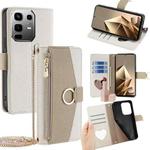 For Infinix Note 50 4G Crossbody Litchi Texture Leather Phone Case(White)