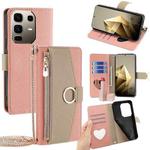 For Infinix Note 50 Pro+ 5G Crossbody Litchi Texture Leather Phone Case(Pink)