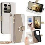 For Infinix Note 50 Pro+ 5G Crossbody Litchi Texture Leather Phone Case(White)