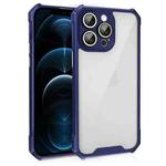 For iPhone 12 Pro Max Shockproof Acrylic Phone Case with Lens Glass Film(Blue)