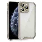 For iPhone 11 Pro Max Shockproof Acrylic Phone Case with Lens Glass Film(Grey)