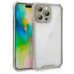 For iPhone 16 Pro Shockproof Acrylic Phone Case with Lens Glass Film(Grey)