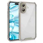 For iPhone 16 Plus Shockproof Acrylic Phone Case with Lens Glass Film(Grey)