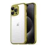For iPhone 15 Pro Max Macaron PC Phone Pure Border Frame with Lens Glass Film(Green)