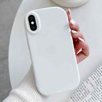 For iPhone XS / X Frosted Soap Shape TPU Phone Case(White)