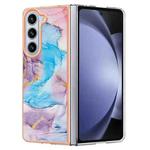 For Samsung Galaxy Z Fold5 5G Electroplating IMD TPU Phone Case(Blue Marble)