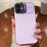 For iPhone 12 Skin Feel PC Liquid Silicone Phone Case(Purple)