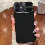 For iPhone 12 Skin Feel PC Liquid Silicone Phone Case(Black)