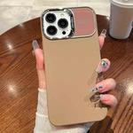 For iPhone 12 Pro Skin Feel PC Liquid Silicone Phone Case(Milk Tea)