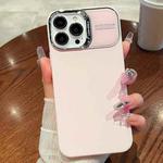 For iPhone 14 Pro Skin Feel PC Liquid Silicone Phone Case(Grey Pink)