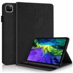 For iPad Pro 12.9 2022 / 2021 / 2020 Life Tree Series Horizontal Flip Leather Tablet Case(Black)