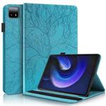 For Xiaomi Pad 6 Max 2023 Life Tree Series Horizontal Flip Leather Tablet Case(Lake Blue)