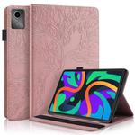 For Lenovo Tab M11 / Xiaoxin Pad 11 2024 Life Tree Series Horizontal Flip Leather Tablet Case(Rose Gold)