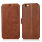 For iPhone 6 / 6s Calf Texture Magnetic Buckle Horizontal Flip Leather Case with Holder & Card Slots & Wallet & Photo Frame(Brown)