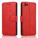 For iPhone 7 / 8 Calf Texture Magnetic Buckle Horizontal Flip Leather Case with Holder & Card Slots & Wallet & Photo Frame(Red)