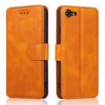 For iPhone 7 / 8 Calf Texture Magnetic Buckle Horizontal Flip Leather Case with Holder & Card Slots & Wallet & Photo Frame(Khaki)