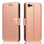 For iPhone 7 / 8 Calf Texture Magnetic Buckle Horizontal Flip Leather Case with Holder & Card Slots & Wallet & Photo Frame(Rose Gold)