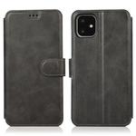 For iPhone 12 / 12 Pro Calf Texture Magnetic Buckle Horizontal Flip Leather Case with Holder & Card Slots & Wallet & Photo Frame(Black)
