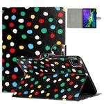 For iPad Pro 11.0 2022 / Air 10.9 2022 Dot Pattern Leather Smart Tablet Case(Black Colorful)