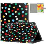 For iPad 10.2 2021 / 2020 / 10.5 2019 Dot Pattern Leather Smart Tablet Case(Black Colorful)