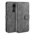 For OPPO A5 (2020) / A9 (2020) DG.MING Retro Oil Side Horizontal Flip Leather Case with Holder & Card Solt & Wallet(Grey)