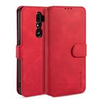 For OPPO A5 (2020) / A9 (2020) DG.MING Retro Oil Side Horizontal Flip Leather Case with Holder & Card Solt & Wallet(Red)