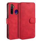 For OPPO Realme 5 Pro DG.MING Retro Oil Side Horizontal Flip Leather Case with Holder & Card Solt & Wallet(Red)