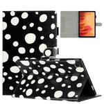 For Samsung Galaxy Tab A7 10.4 2020 T500 Dot Pattern Leather Smart Tablet Case(Black White)