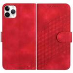 For iPhone 11 Pro Max YX0060 Elephant Head Embossed Phone Leather Case with Lanyard(Red)