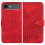 For iPhone 17 Air YX0060 Elephant Head Embossed Phone Leather Case with Lanyard(Red)