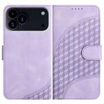 For iPhone 17 Pro Max YX0060 Elephant Head Embossed Phone Leather Case with Lanyard(Light Purple)