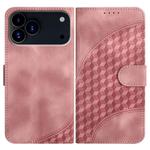 For iPhone 17 Pro Max YX0060 Elephant Head Embossed Phone Leather Case with Lanyard(Pink)