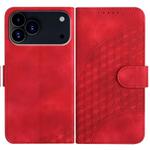 For iPhone 17 Pro Max YX0060 Elephant Head Embossed Phone Leather Case with Lanyard(Red)