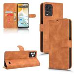 For BLU View 5 Pro Skin Feel Magnetic Flip Leather Phone Case(Brown)