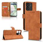 For BLU View 5 Skin Feel Magnetic Flip Leather Phone Case(Brown)