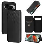 For Google Pixel 10 Pro XL 5G Global Carbon Fiber Texture Flip Leather Phone Case(Black)
