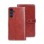 For Samsung Galaxy A15 5G idewei Crocodile Texture Leather Phone Case(Red)