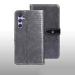 For Samsung Galaxy A55 5G idewei Crocodile Texture Leather Phone Case(Grey)