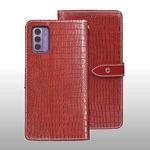For Nokia G42 5G idewei Crocodile Texture Leather Phone Case(Red)