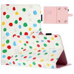 8 inch Dot Pattern Leather Tablet Case(White Colorful Dot)