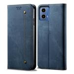 For Motorola Moto G34 5G / G45 5G Denim Texture Flip Leather Phone Case(Blue)