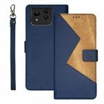 For ASUS Zenfone 11 Ultra idewei Two-color Splicing Leather Phone Case(Blue)