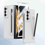For Honor Magic V2 Integrated Skin Feel PC Phone Case with Pen / Pen Box(White)