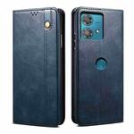 For Motorola Edge 40 Neo Oil Wax Crazy Horse Texture Leather Phone Case(Blue)