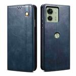 For Motorola Edge 40 Oil Wax Crazy Horse Texture Leather Phone Case(Blue)