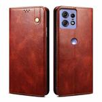 For Motorola Edge 50 Pro 5G Oil Wax Crazy Horse Texture Leather Phone Case(Brown)